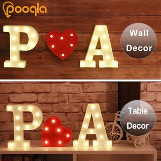 Foto 5 | Foto 5 | Letrero Led Con Letras En Forma De Marquesina Pooqla Para Fiestas En Casa, Bodas - Venta Internacional.