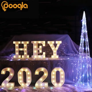 Foto 6 | Foto 6 | Letrero Led Con Letras En Forma De Marquesina Pooqla Para Fiestas En Casa, Bodas - Venta Internacional.