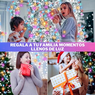 Foto 6 | Foto 6 | Serie De Luces Led Navideñas Luxvi 10m Multicolor 100 Leds (2pzs)