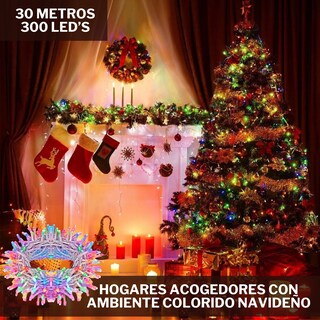 Foto 2 | Foto 2 | Serie De Luces Led Navideñas Luxvi 30m Multicolor 300 Leds (4pzs)