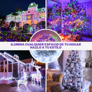 Foto 7 | Foto 7 | Serie De Luces Led Navideñas Luxvi 30m Multicolor 300 Leds (4pzs)