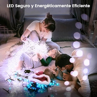 Foto 4 | Foto 4 | Serie De Luces Led Navideñas Luxvi 30m Blanco Frío 300 Leds (4pzs)