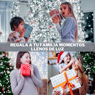 Foto 6 | Foto 6 | Serie De Luces Led Navideñas Luxvi 20m Blanco Frío 200 Leds