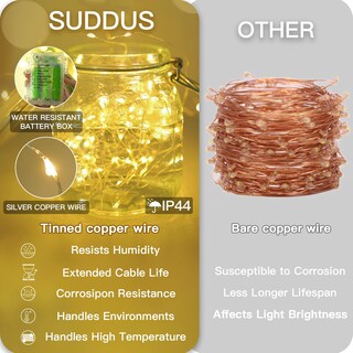 Foto 4 | Foto 4 | Guirnalda De Luces Led Para Exteriores Suddus 100 Led De Color Blanco Cálido Con Mando A Distancia - Venta Internacional.