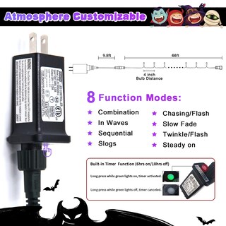Foto 6 | Foto 6 | Luces Navideñas Jmexsuss 200 Led, 20 M, Color Morado, Resistente Al Agua - Venta Internacional.