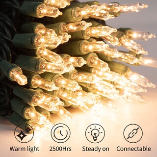 Foto 2 | Foto 2 | Guirnalda De Luces Navideñas Minetom 100 Luces Transparentes De 26,5 M, Paquete De 3 - Venta Internacional.