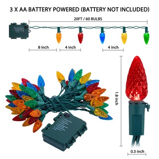 Foto 4 | Foto 4 | Guirnalda De Luces Led Navideñas Brightown C6, 20 Pies, 60 Led, Paquete De 2 - Venta Internacional.