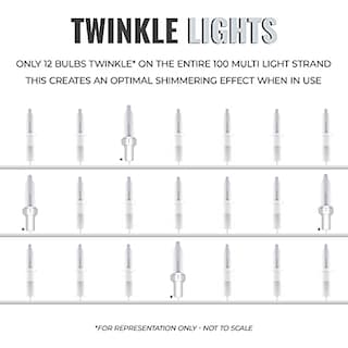 Foto 3 | Foto 3 | Christmas Twinkle Lights 612 Vermont 100, Transparente, 6 M - Venta Internacional.