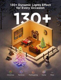 Foto 3 | Foto 3 | Cadena De Luces Led Govee Christmas, 164 Pies, 500 Led, Rgbwic Ip65 - Venta Internacional.