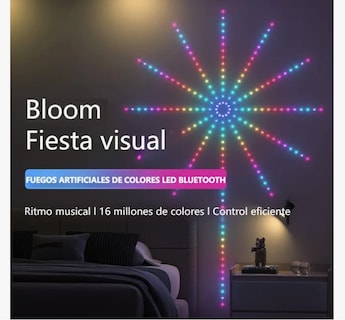 Foto 2 | Foto 2 | Tira De Luz Led Inteligente De Fuegos Artificiales Bluetooth