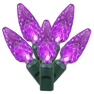 Foto 1 | Foto 1 | Juego De Luces Led Vickerman 50 Luces Moradas C6 Sobre Cable Verde - Venta Internacional.