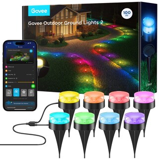 Foto 1 | Foto 1 | Luces De Suelo Para Exteriores Govee, Paquete De 30 Unidades, 100 M, Rgbic, Blanco Cálido - Venta Internacional.
