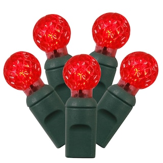 Foto 1 | Foto 1 | Juego De Luces Led Vickerman 100 Luces G12 Rojas Sobre Cable Verde - Venta Internacional.