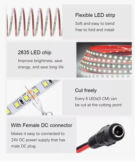 Foto 4 | Foto 4 | Tira De Luces Led Blancas Regulador 10m 1200led Para Hogar