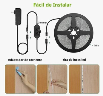 Foto 6 | Foto 6 | Tira De Luces Led Blancas Regulador 10m 1200led Para Hogar