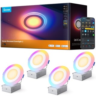 Foto 1 | Foto 1 | Iluminación Empotrada Inteligente Govee Led Rgbic De 10 Cm, 900 Lúmenes, 2700 K, 6500 K - Venta Internacional.