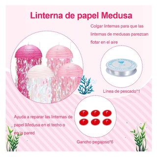 Foto 3 | Foto 3 | 4 Lámparas De Papel Redondas De 25cm Pantalla De Decoración Lab.g Rosa Vistoso
