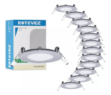 Foto 1 | Foto 1 | Pack 12 Lámparas Led Empotrable Estevez 4w Luz Neutra