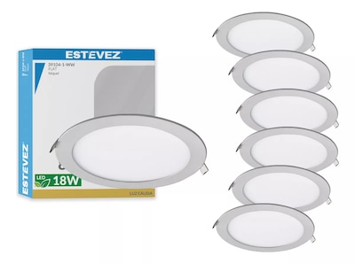 Foto 1 | Foto 1 | Pack De 6 Lámparas Empotrables Estevez De 18 Watts Luz Cálida