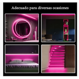 Foto 4 | Foto 4 | Tiras De Leds Luz Luces Neón Flexible Manguera Con Fuente 5m