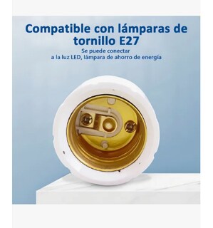 Foto 2 | Foto 2 | Xtellar 4 Porta Lámpara Sensor De Movimiento 360° Grados Infrarrojo E27 Socket Para Foco Portalámpara Con Sensor Interruptor De