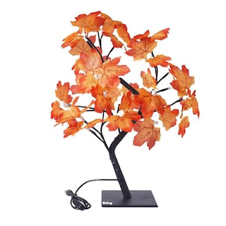 Foto 1 | Foto 1 | Lámpara Decorativa Hojas De Arce Navidad Lámpara De Mesa Belug Naranja Negro