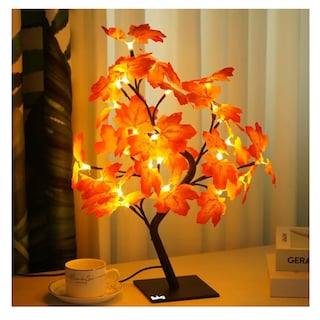 Foto 5 | Foto 5 | Lámpara Decorativa Hojas De Arce Navidad Lámpara De Mesa Belug Naranja Negro