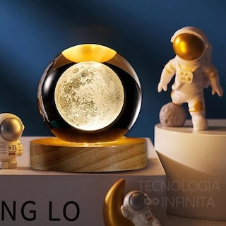 Foto 2 | Foto 2 | Lámpara de Noche 3D Led en Forma de Luna - Venta Internacional