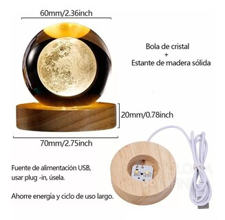 Foto 3 | Foto 3 | Lámpara de Noche 3D Led en Forma de Luna - Venta Internacional