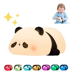 Foto 1 | Foto 1 | Lámpara Xtellar Xtellar Led Táctil De Panda De Silicona De 7 Colores Carga