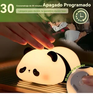 Foto 3 | Foto 3 | Lámpara Xtellar Xtellar Led Táctil De Panda De Silicona De 7 Colores Carga