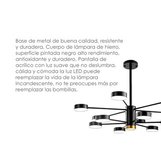 Foto 6 | Foto 6 | Lámpara Colgante Ilios Innova 2266 12 1 Negra