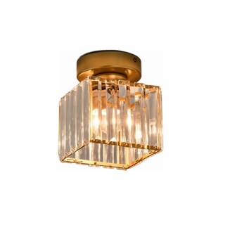 Foto 1 | Foto 1 | Lámpara De Techo Cuadrado Colgante De Cristal Eo Safe Imports Esi-10260 Dorado