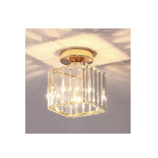 Foto 2 | Foto 2 | Lámpara De Techo Cuadrado Colgante De Cristal Eo Safe Imports Esi-10260 Dorado