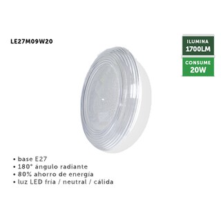 Foto 2 | Foto 2 | Lámpara Led Base E27 20 Watts 3 Tonos De Luz