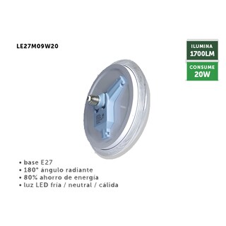 Foto 3 | Foto 3 | Lámpara Led Base E27 20 Watts 3 Tonos De Luz