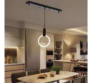 Foto 4 | Foto 4 | Lampara Colgante Aro Circular, 3 Tiempos, Luz Moderno, Alto Diseño, Cuerda Ajustable