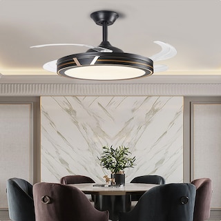Foto 7 | Foto 7 | Lámpara Ventilador de Techo Led Luxica Lighting Vold Negro