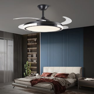 Foto 7 | Foto 7 | Lámpara Ventilador de Techo Led Luxica Lighting Iris Negro