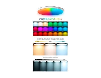 Foto 2 | Foto 2 | Lámpara de Techo RGBWC Led 24w 2200lm 2700k-6500 - Venta Internacional