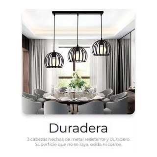 Foto 3 | Foto 3 | Lámpara Colgante de Techo Belug Vintage Negra Metal Ajustable