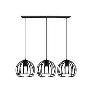 Foto 1 | Foto 1 | Lámpara Colgante de Techo Vintage Metal Ajustable Moderna 3 En 1 Negra