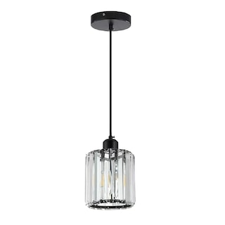 Foto 1 | Foto 1 | Lámpara Colgante de Techo Cristal Moderna Decorativa Negra 1 pieza Redonda