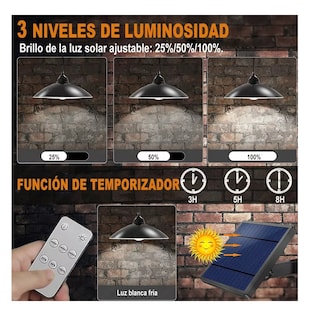 Foto 5 | Foto 5 | Lámpara Solar Interior/Exterior Impermeable