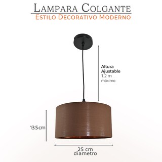 Foto 2 | Foto 2 | Lámpara Colgante Iluminación Luz Vic Deydin Decorativa Marrón