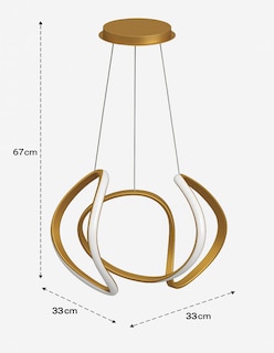 Foto 4 | Foto 4 | Lámpara Colgante Decorativa Cityluz 42w Led Oro – Luz Ajustable 3000k A 6000k Con Control Remoto