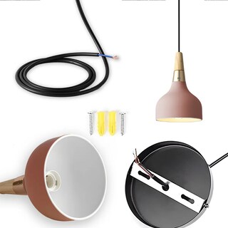 Foto 4 | Foto 4 | Lámpara De Techo Colgante Decorativa Moderna Eo Safe Imports Esi-19469 Rosa