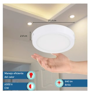 Foto 3 | Foto 3 | Paquete Xtellar De 5 Lámparas Led De Techo Sobreponer 18w: Iluminación Elegante Y Eficiente