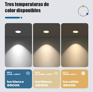 Foto 3 | Foto 3 | Xtellar Juego De 5 Lámparas Led Empotrables De 7w, Brillo Superior, Ahorro De Energía, Luz Blanca Fría