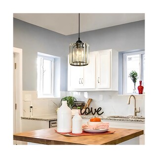 Foto 4 | Foto 4 | Lámpara Colgante Techo Cristal 3 Piezas Eo Safe Imports Esi-19481 Negro